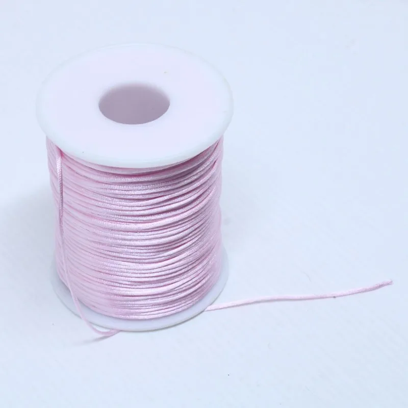 Carretel Fio De Cetim 01Mm Com 1 Metro 217 - Rosa Bebe