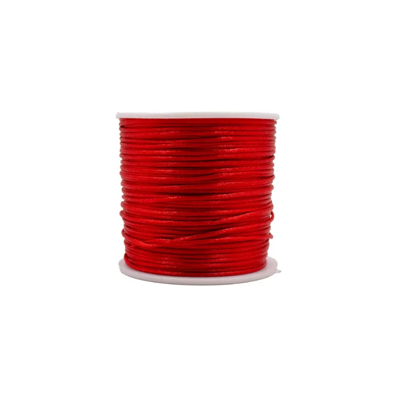 Carretel Fio De Cetim 01Mm Com 1 Metro 901Ct - Vermelho