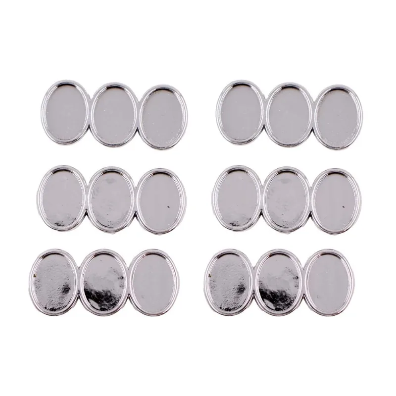 Entremeio Oval Trio 20X45mnm Em Abs Com 50G 074 - Niquel
