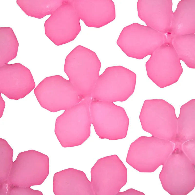 Flor Bacalhau Fosca 40Mm Em Acrilico Com 50G 004 - Rosa 04