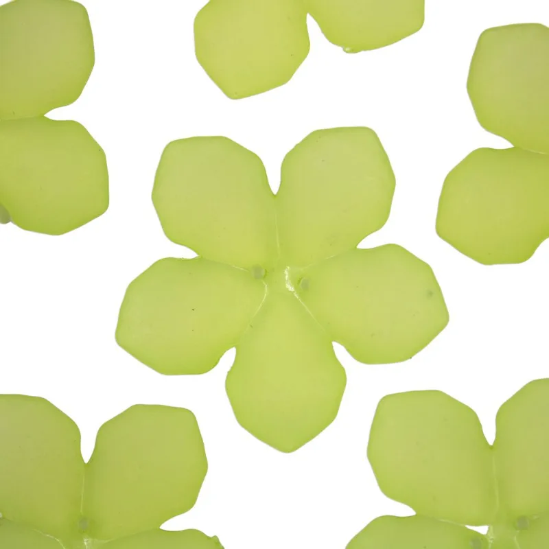 Flor Bacalhau Fosca 40Mm Em Acrilico Com 50G 036 - Verde 036