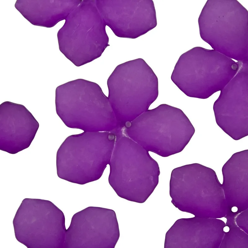 Flor Bacalhau Fosca 40Mm Em Acrilico Com 50G 048 - Lilas 048