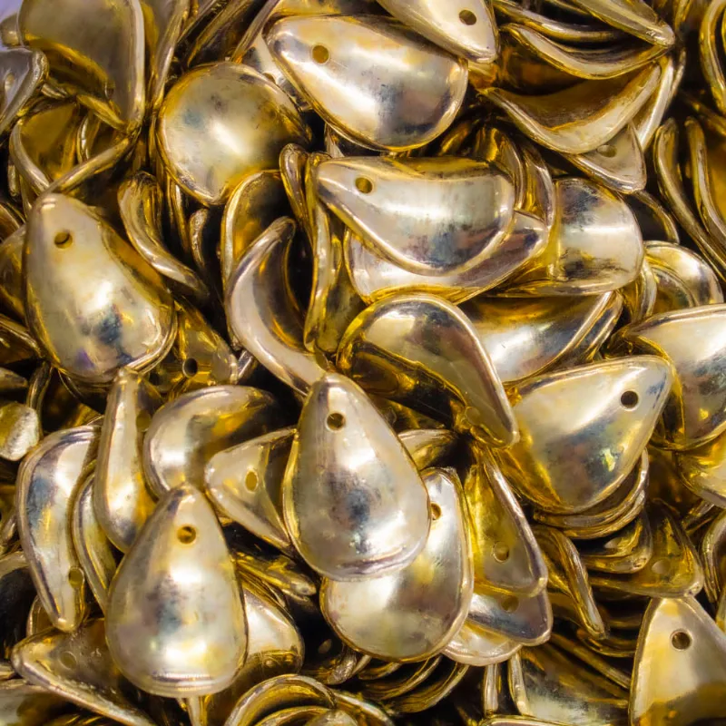 Pingente Petala 13X18mm Em Abs Com 50G 073 - Dourado