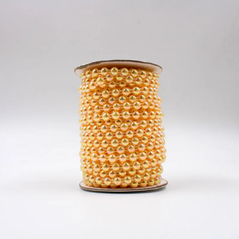 Meia Perola Irisada 08Mm Em Abs Com 01 Metro 616Ab - Salmon A16