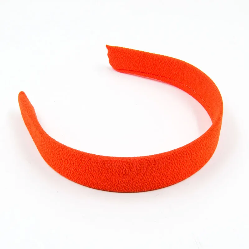 Tiara Encapada 30Mm Em Crepe Com 02 Unidades 035M - Laranja Neon