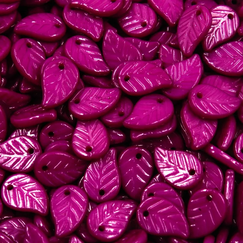 Pingente Folha 15Mm Em Acrilico Com 50G 248 - Roxo