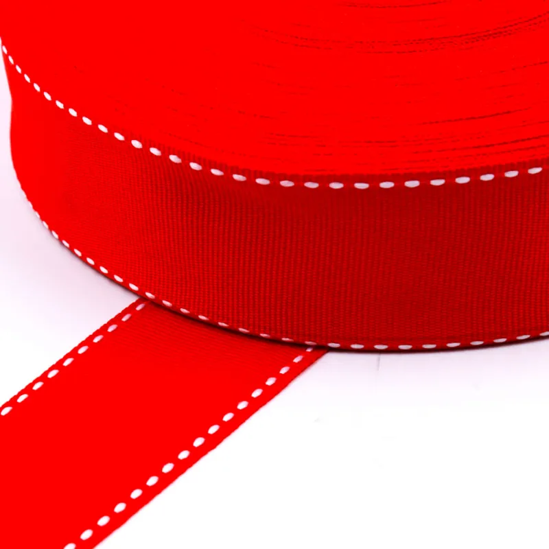 FITA PESPONTADA 38MM EM POLIESTER COM 01 METRO 201 - Vermelho
