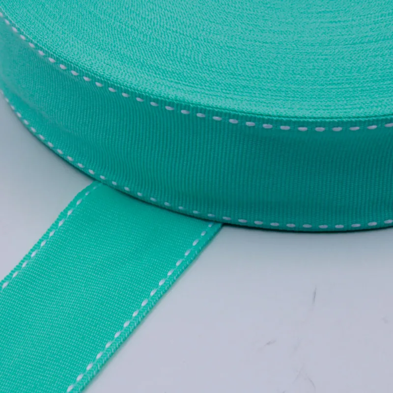 FITA PESPONTADA 38MM EM POLIESTER COM 01 METRO 214 - Verde Claro Z14