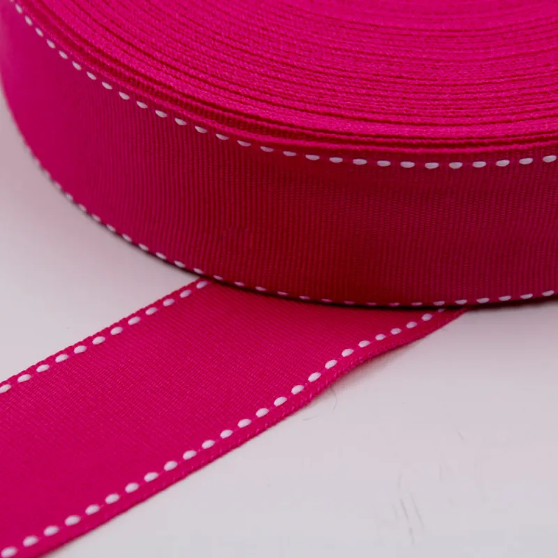 FITA PESPONTADA 38MM EM POLIESTER COM 01 METRO 223 - Rosa Pink Z23