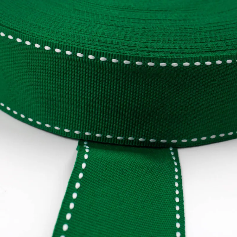 FITA PESPONTADA 38MM EM POLIESTER COM 01 METRO 234 - Verde Z34