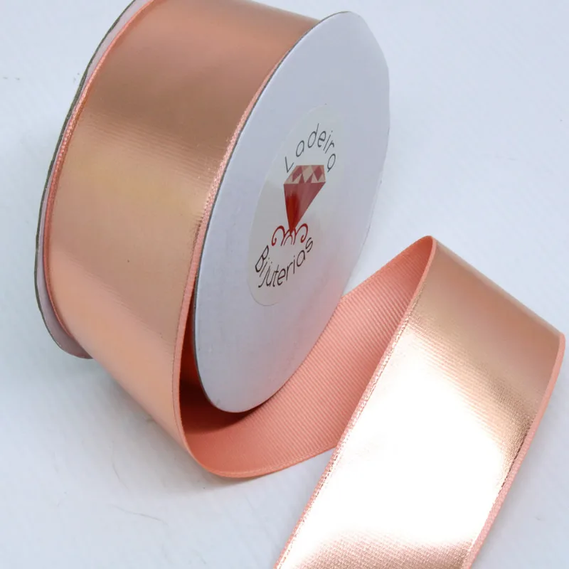 FITA METALIZADA 38MM EM POLIESTER COM 01 METRO 210 - Salmon Z10