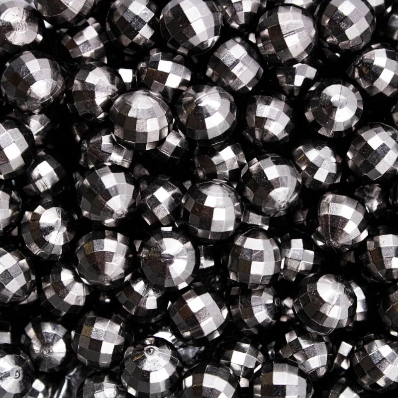 Bola Sextavada Sem Furo 10Mm Em Abs Com 50G Grafite
