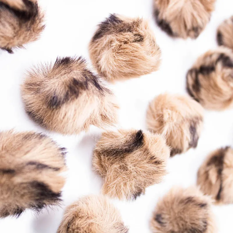 Pompom Bolinha Mesclada 30Mm Com 05 Peças 761 - Marrom E Preto Mesclado