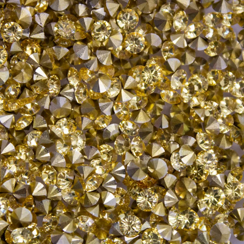 Strass Ss18 Em Resina Com 432 Peças 356 - Amarelo Transparente