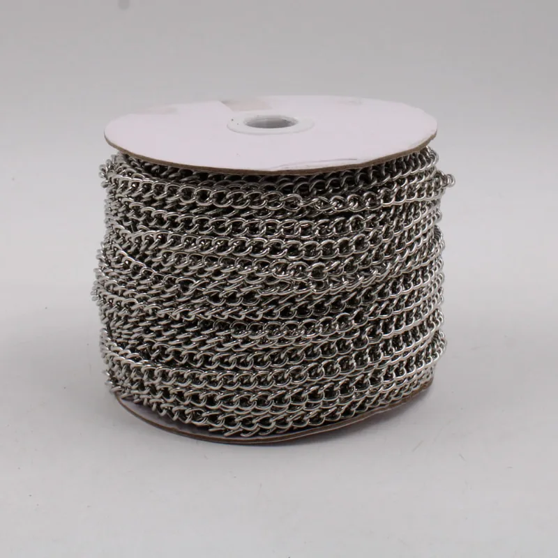 Corrente Grumet 8.8X7mm Em Ferro Com 01 Metro 074 - Niquel