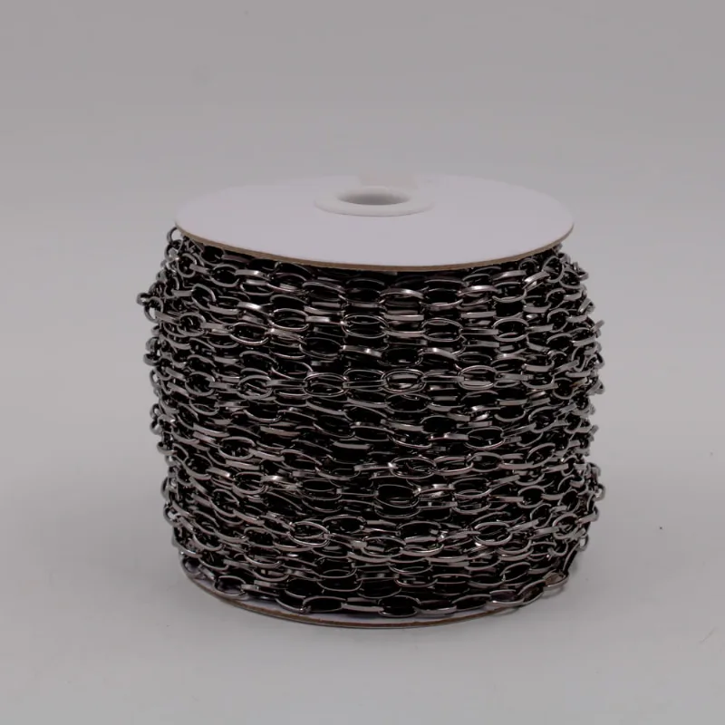 Corrente Cartier 11X5.6Mm Em Ferro Com 01 Metro Grafite