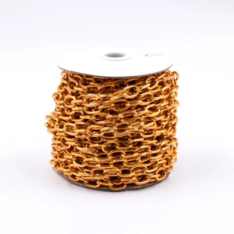 CORRENTE DE ALUMINIO 10X16MM COM 01 METRO Dourado