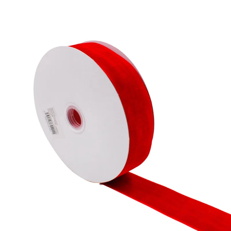 FITA DE VELUDO 40MM EM POLIESTER COM 01 METRO 201 - Vermelho