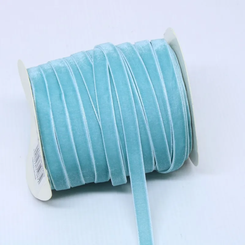 FITA DE VELUDO 10MM EM POLIESTER COM 01 METRO Azul