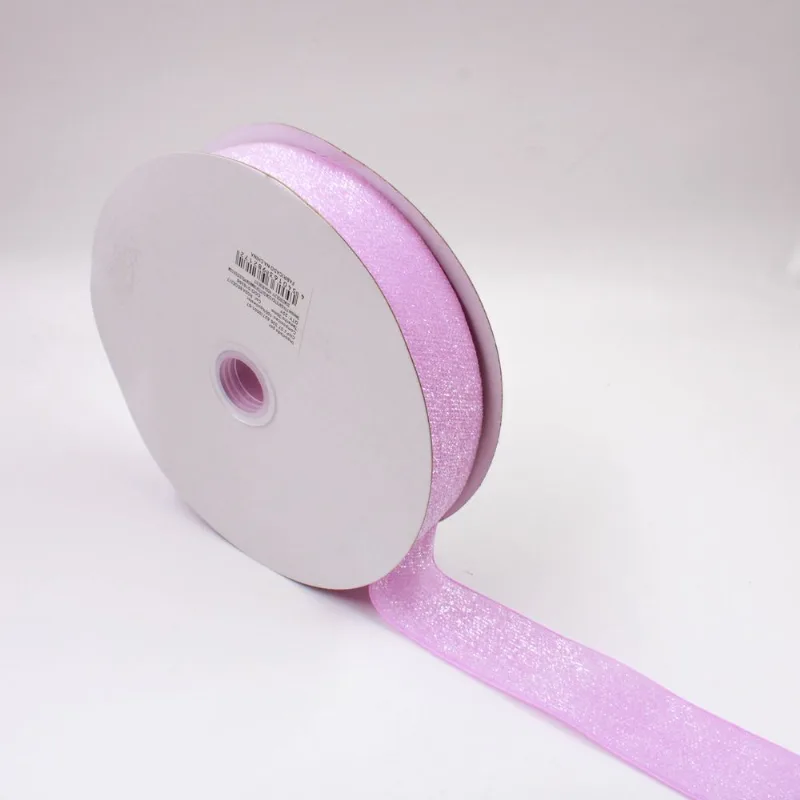 FITA SINTETICA COM GLITTER 38MM (Nº 9) EM POLIESTER COM 01 METRO 217 - Rosa Bebe Z17