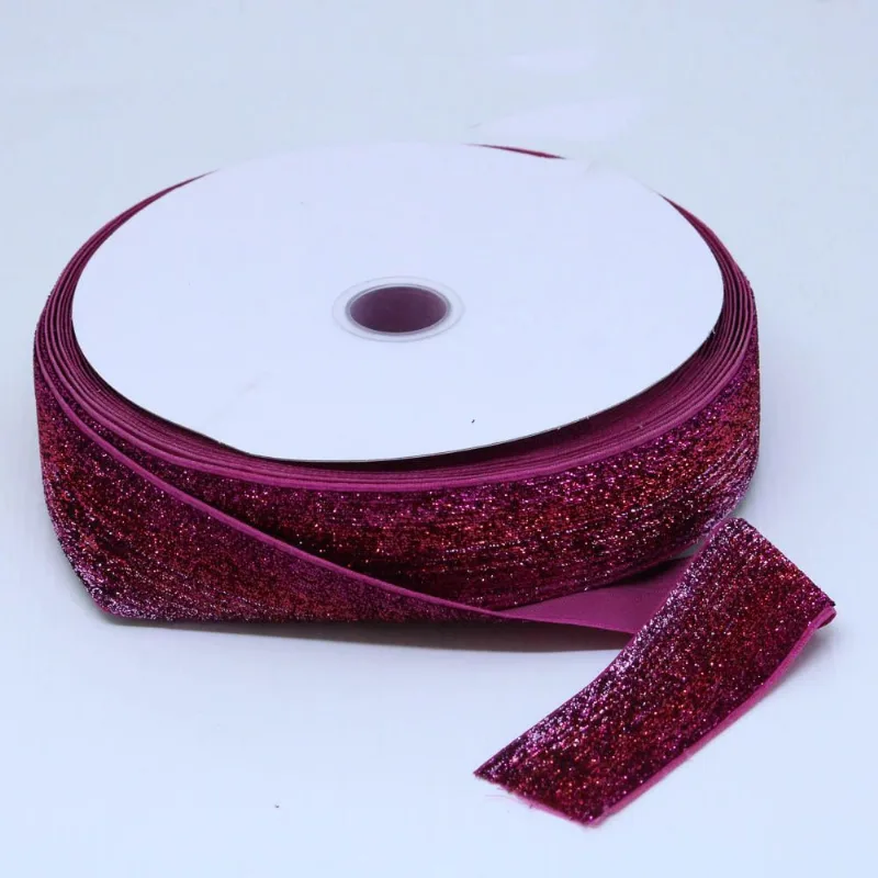 FITA SINTETICA COM GLITTER 38MM (Nº 9) EM POLIESTER COM 01 METRO 652 - Pink Mesclado