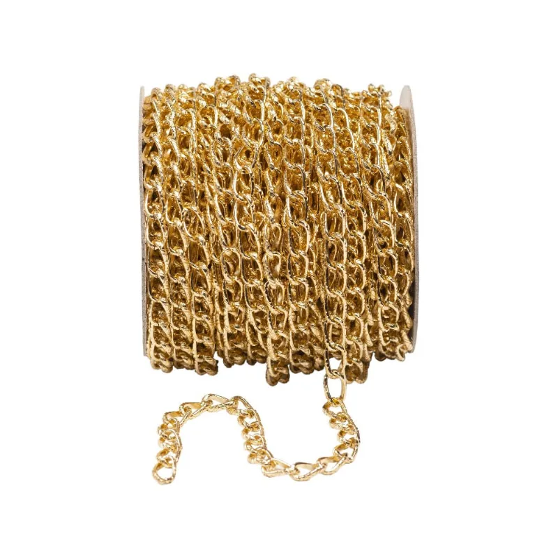 CORRENTE ALUMINIO 13.5X8.3MM COM 01 METRO Dourado