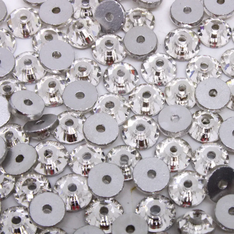 LANTEJOULA 06MM EM VIDRO COM 32 PEÇAS 101K - Cristal 101