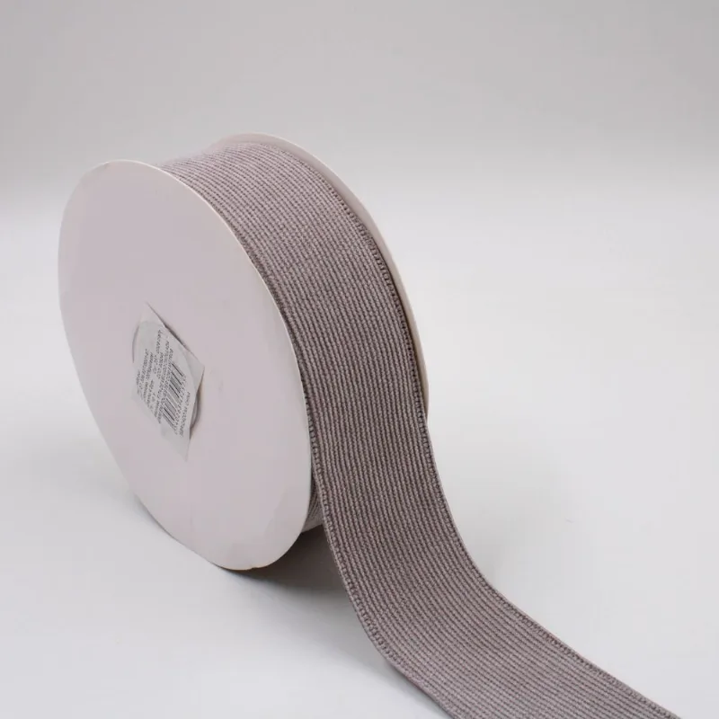 Fita De Veludo Ondulada 40Mm Em Poliester Com 01 Metro 257 - Cinza Claro
