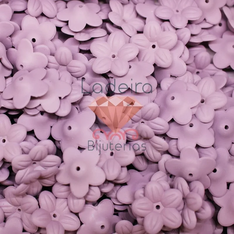 Entremeio Flor 21Mm Em Acrilico Com 25Gr 047 - Lilas 011