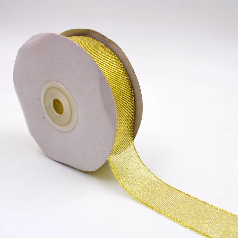 Fita Brilhante Sintética 2.5Cm Com 01 Metro 073 - Dourado