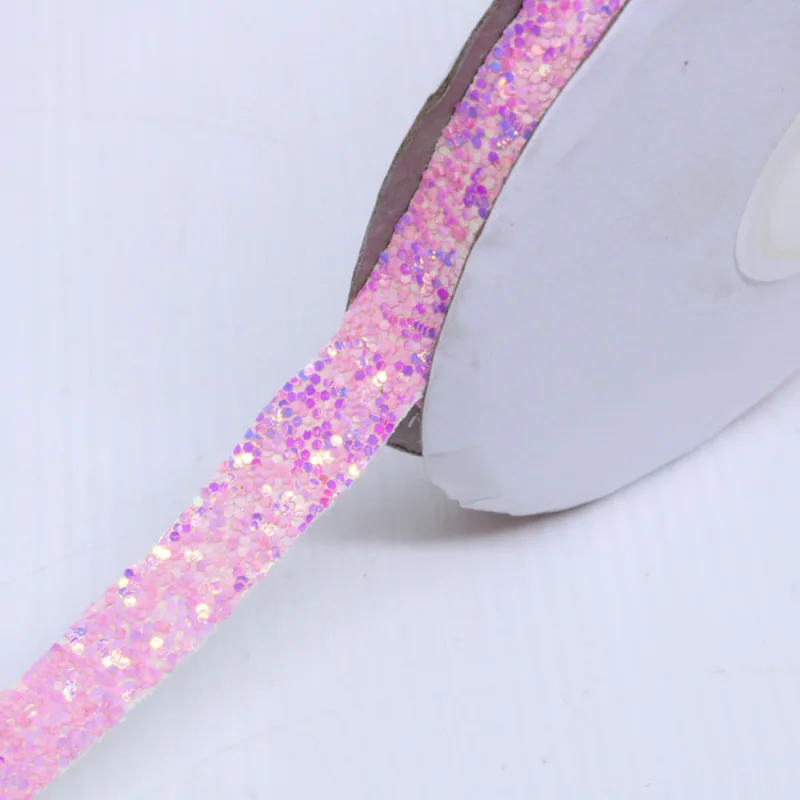 Fita Lantejoula 10Mm Em Pvc Com 01 Metro 337 - Rosa