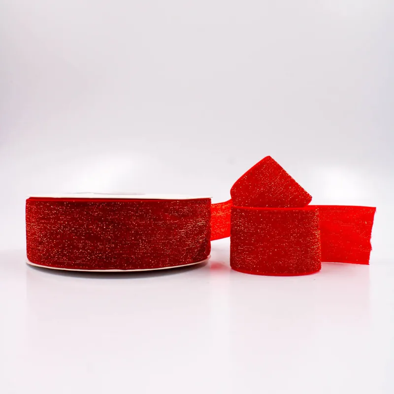 FITA VELUDO LUREX 38MM EM POLIESTER COM 01 METRO 201 - Vermelho