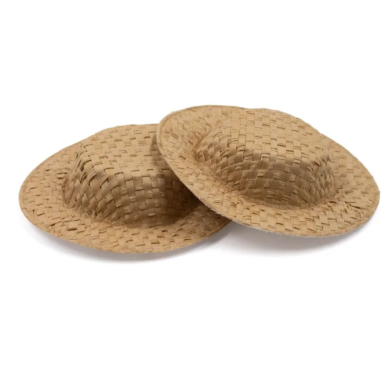 Chapeu De Palha 90Mm Tradicional Com 02 Peças 249 - Marrom Claro