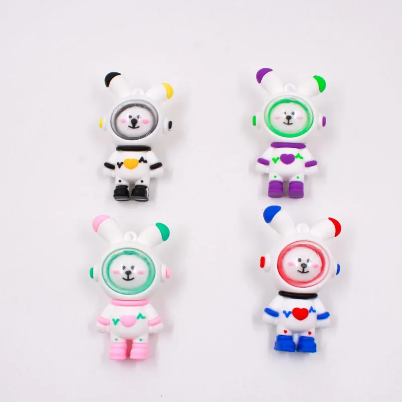 Pingente Coelhinho Astronauta 65Mm Emborrachado Com 04 Peças 103 - Colorido
