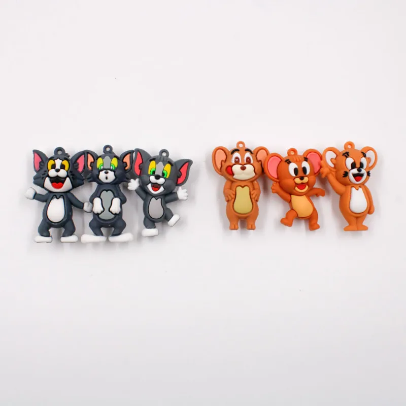 PINGENTE TOM E JERRY 60MM EMBORRACHADO COM 06 PEÇAS 103 - COLORIDO