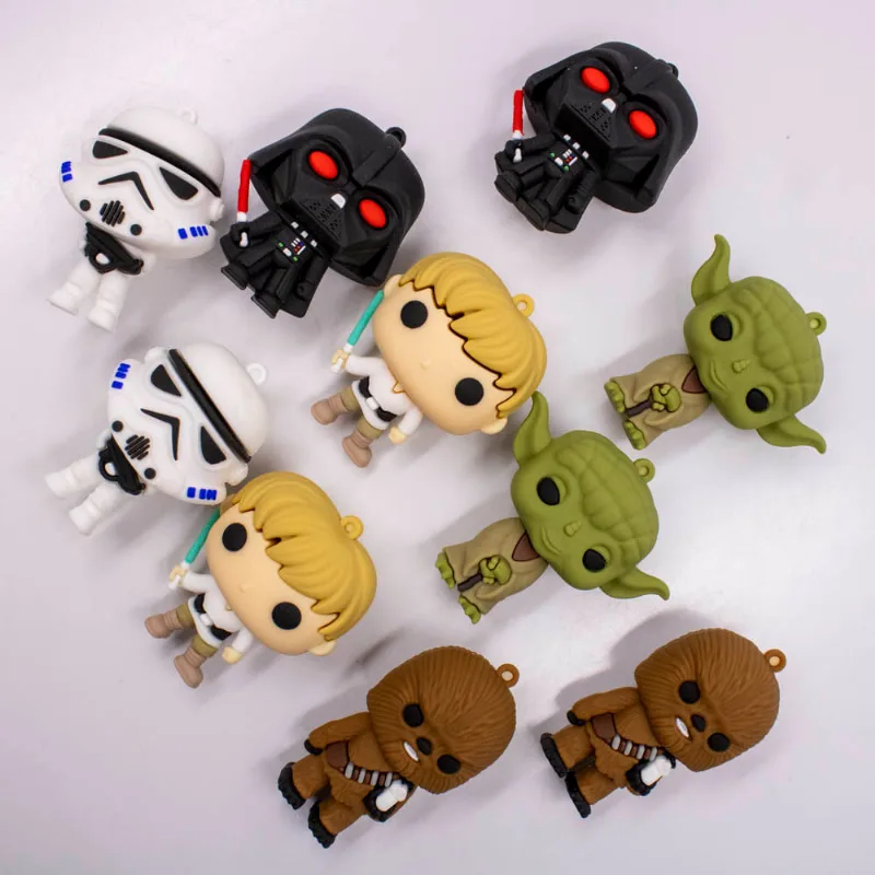 Pingentes Personagens Star Wars 70Mm Emborrachado Com 05 Peças 103 - Colorido