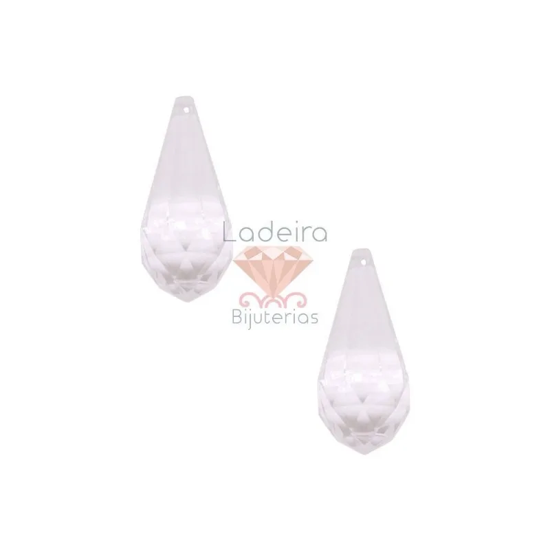 PONTEIRA GOTA 22X47MM EM ACRILICO COM 50G Cristal Transparente