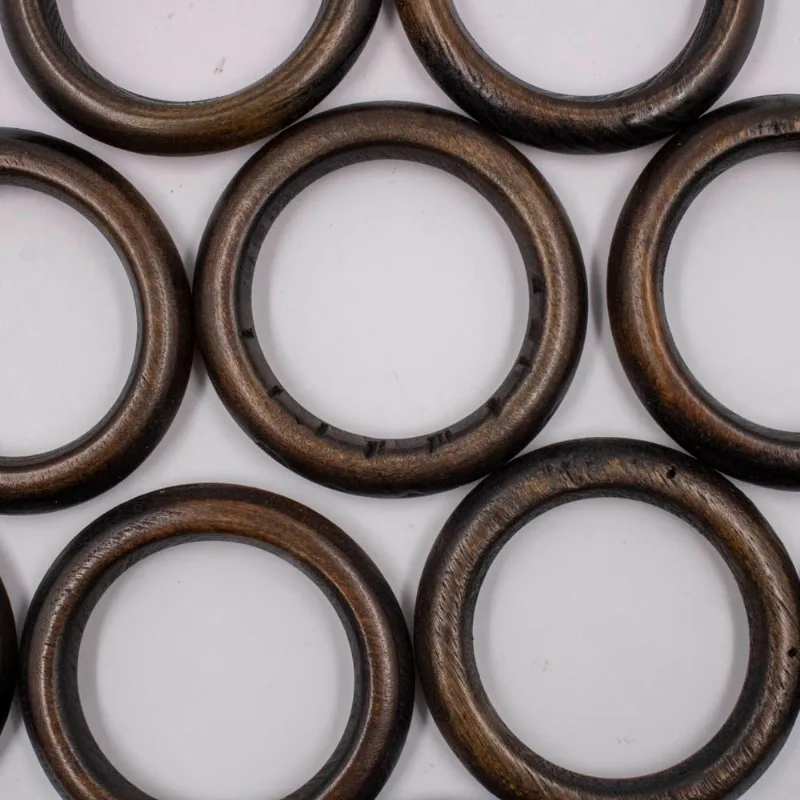 Argola De Madeira 68Mm Com 05 Peças 377B - Imbuia