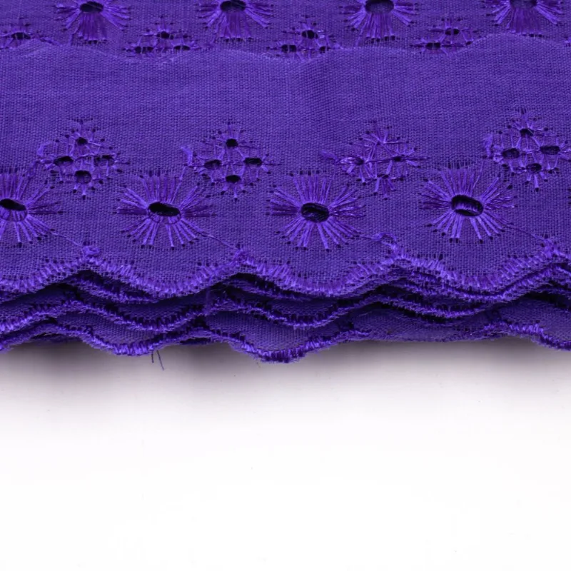 Bordado Inglês 05Cm Em Poliéster Com 01 Metro Roxo
