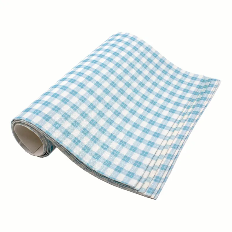 LONITA GLITTER XADREZ 27X40CM COM 01 UNIDADE 212 - Azul Claro Z12
