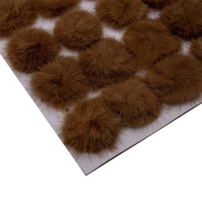 POMPOM PARA COLAGEM 40MM EM POLIESTER CARTELA COM 05 PEÇAS 243 - Marrom