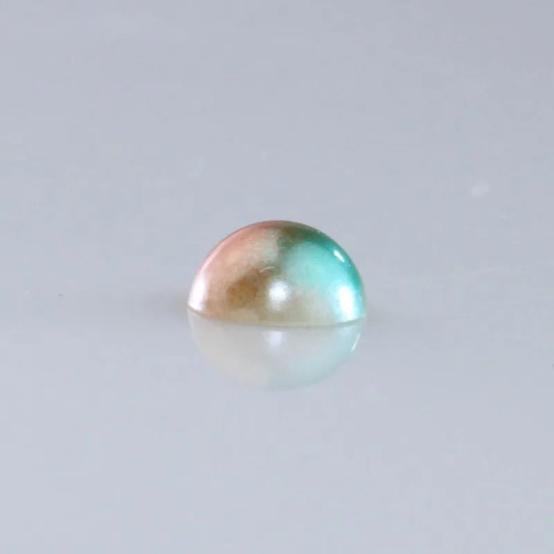Meia Perola Para Colagem Mesclada 08Mm Em Abs Com 25G 509P - Marrom/Azul 509