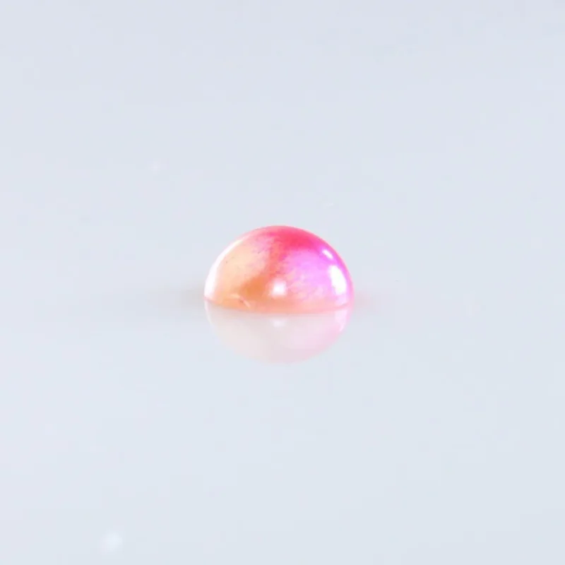Meia Perola Para Colagem Mesclada 10Mm Em Abs Com 25G 504P - Pink/Laranja 504