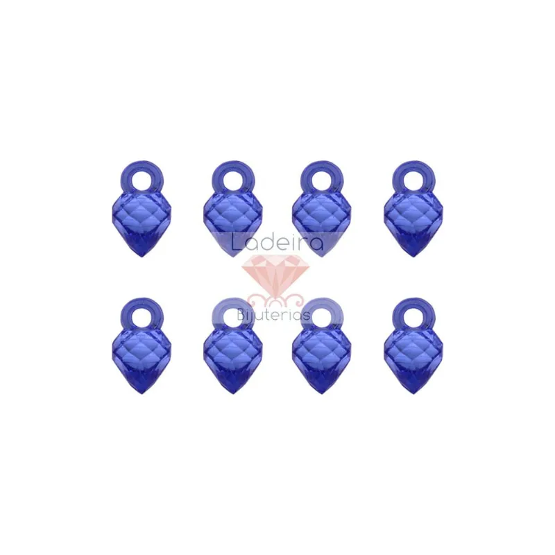 Pingente Morango 15X09mm Em Acrilico Com 50G 042 - Azul 42