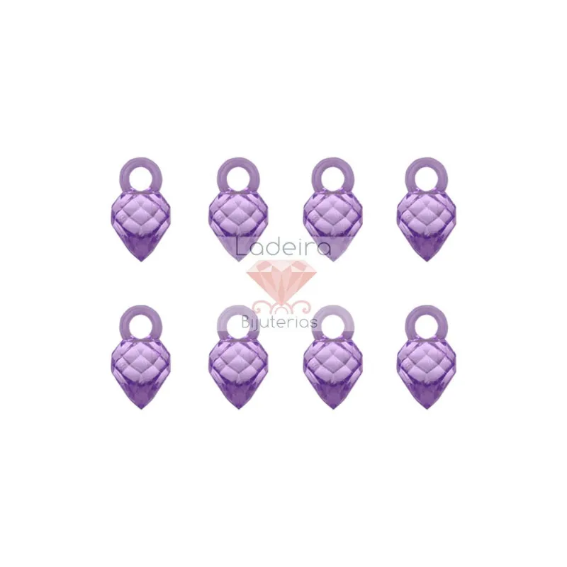 Pingente Morango 15X09mm Em Acrilico Com 50G 048 - Lilas 048