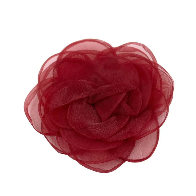 APLIQUE FLOR DE ORGANZA 11CM COM 02 PEÇAS 233 - Bordo Z33