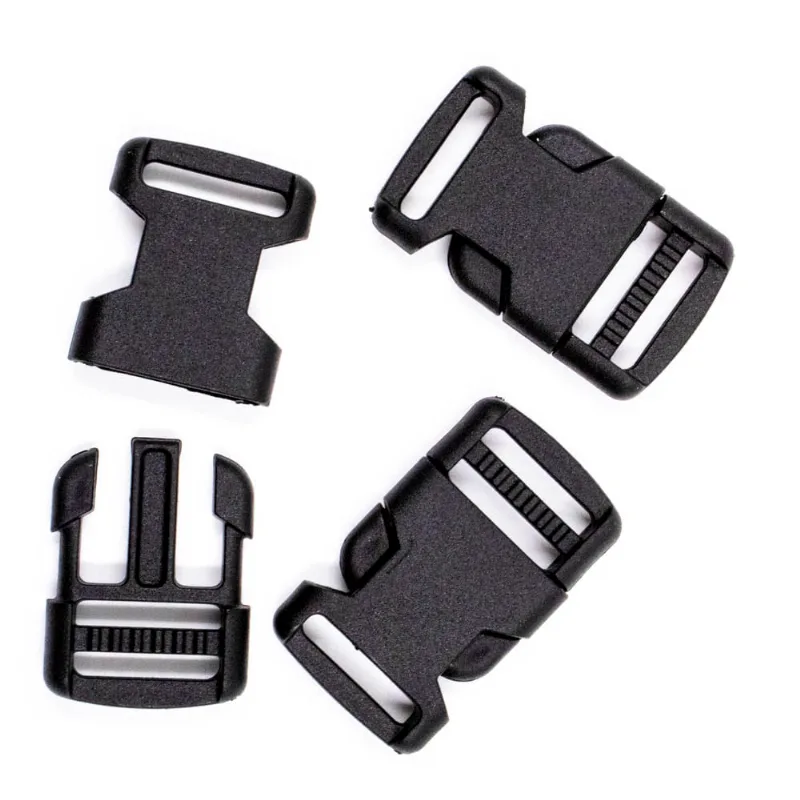 Fecho De Engate Rapido Balão 20Mm Em Plastico Com 10 Peças 225 - Preto Z25