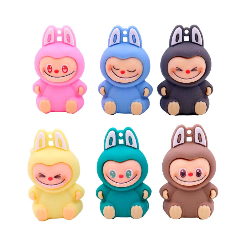 Pingente Labubu Emborrachado 55Mm Com 02 Peças 103 - Colorido