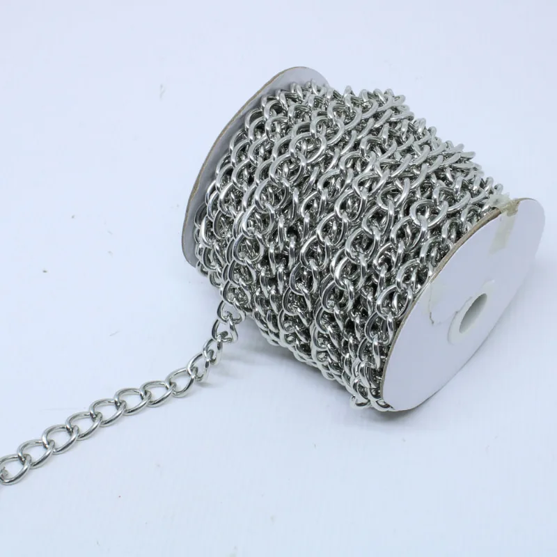 Corrente 16.1X12.7Mm Em Aluminio Com 01 Metro Niquel