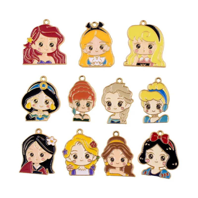 Pingente Princesas 30Mm Em Zamak Com 03 Peças 103 - Colorido